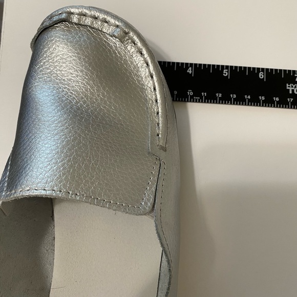 Silver Orthopedic Leather Flats Size 40 - Picture 10 of 12